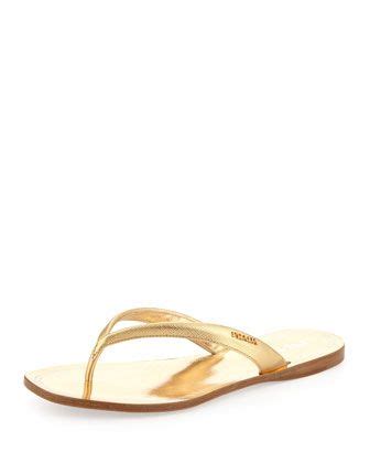 prada flip flops gold|Prada platform sandals outfit.